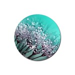 Dandelion Seeds Flower Nature Rubber Round Coaster (4 pack)  Front