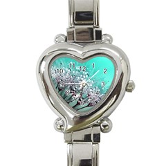 Dandelion Seeds Flower Nature Heart Italian Charm Watch by Pakrebo