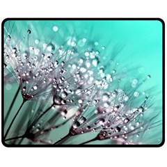 Dandelion Seeds Flower Nature Fleece Blanket (medium)  by Pakrebo