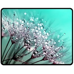 Dandelion Seeds Flower Nature Double Sided Fleece Blanket (medium)  by Pakrebo