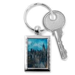 Cityscape Buildings Skyscraper Key Chain (rectangle) by Pakrebo