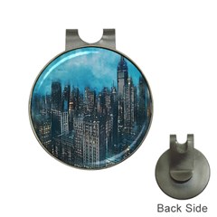 Cityscape Buildings Skyscraper Hat Clips With Golf Markers by Pakrebo