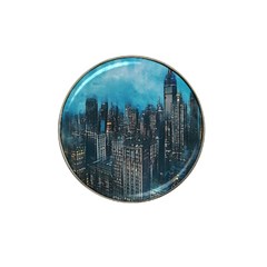 Cityscape Buildings Skyscraper Hat Clip Ball Marker (10 Pack) by Pakrebo