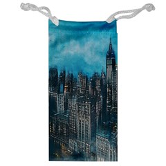 Cityscape Buildings Skyscraper Jewelry Bag by Pakrebo