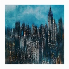 Cityscape Buildings Skyscraper Medium Glasses Cloth by Pakrebo