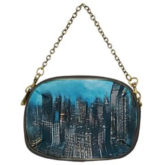 Cityscape Buildings Skyscraper Chain Purse (two Sides) by Pakrebo