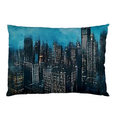 Cityscape Buildings Skyscraper Pillow Case by Pakrebo