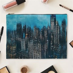 Cityscape Buildings Skyscraper Cosmetic Bag (xl) by Pakrebo