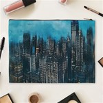 Cityscape Buildings Skyscraper Cosmetic Bag (XL) Back