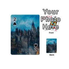 Cityscape Buildings Skyscraper Playing Cards Double Sided (mini) by Pakrebo