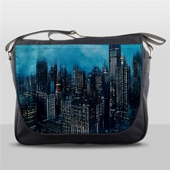 Cityscape Buildings Skyscraper Messenger Bag by Pakrebo