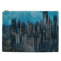 Cityscape Buildings Skyscraper Cosmetic Bag (xxl) by Pakrebo