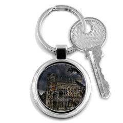 Castle Mansion Architecture House Key Chain (round) by Pakrebo