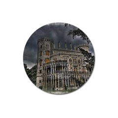 Castle Mansion Architecture House Magnet 3  (round) by Pakrebo