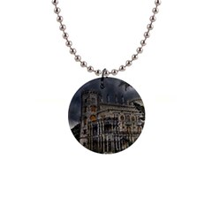 Castle Mansion Architecture House 1  Button Necklace by Pakrebo