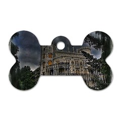 Castle Mansion Architecture House Dog Tag Bone (two Sides) by Pakrebo