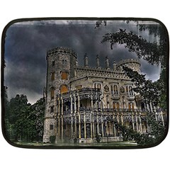 Castle Mansion Architecture House Fleece Blanket (mini) by Pakrebo