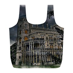 Castle Mansion Architecture House Full Print Recycle Bag (l) by Pakrebo