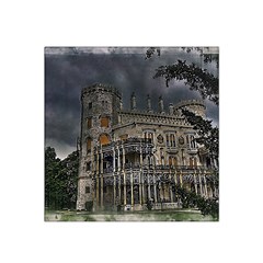 Castle Mansion Architecture House Satin Bandana Scarf by Pakrebo