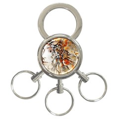 Collage Art The Statue Of Shell 3-ring Key Chain by Pakrebo