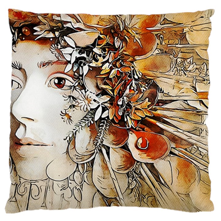 Collage Art The Statue Of Shell Large Cushion Case (One Side)