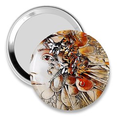 Collage Art The Statue Of Shell 3  Handbag Mirrors by Pakrebo