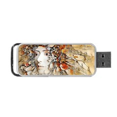 Collage Art The Statue Of Shell Portable Usb Flash (one Side) by Pakrebo