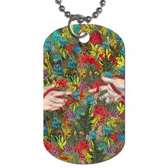 Touch Watercolor Xie Shihong Art Dog Tag (one Side) by Pakrebo