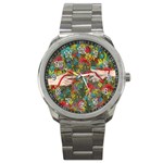 Touch Watercolor Xie Shihong Art Sport Metal Watch Front