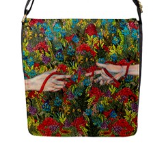 Touch Watercolor Xie Shihong Art Flap Closure Messenger Bag (l) by Pakrebo