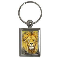 Lion Lioness Wildlife Hunter Key Chain (rectangle) by Pakrebo