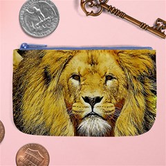 Lion Lioness Wildlife Hunter Large Coin Purse by Pakrebo