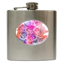 Rose Bouquet Flower Petal Floral Hip Flask (6 Oz) by Pakrebo