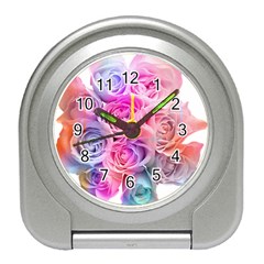 Rose Bouquet Flower Petal Floral Travel Alarm Clock by Pakrebo