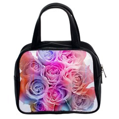 Rose Bouquet Flower Petal Floral Classic Handbag (two Sides) by Pakrebo