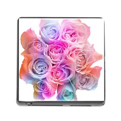 Rose Bouquet Flower Petal Floral Memory Card Reader (square 5 Slot) by Pakrebo