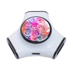 Rose Bouquet Flower Petal Floral 3-port Usb Hub by Pakrebo