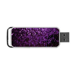 Sequins  White Purple Portable Usb Flash (one Side) by Pakrebo