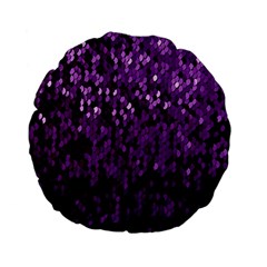 Sequins  White Purple Standard 15  Premium Flano Round Cushions by Pakrebo