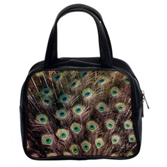 Bird Peacock Tail Feathers Classic Handbag (two Sides) by Pakrebo