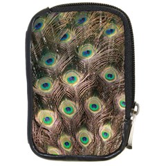 Bird Peacock Tail Feathers Compact Camera Leather Case by Pakrebo