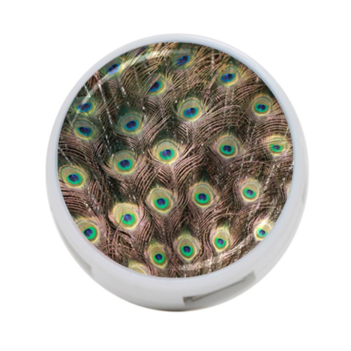 Bird Peacock Tail Feathers 4-Port USB Hub (Two Sides)