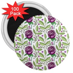 Default Texture Background Floral 3  Magnets (100 Pack) by Pakrebo