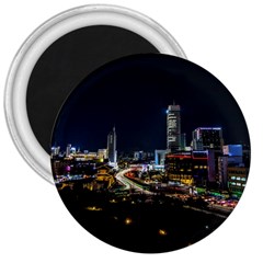 Night City Seoul Travel Korea Sky 3  Magnets by Pakrebo