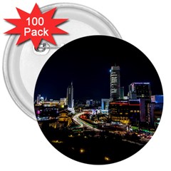 Night City Seoul Travel Korea Sky 3  Buttons (100 Pack)  by Pakrebo