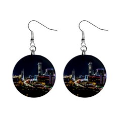 Night City Seoul Travel Korea Sky Mini Button Earrings by Pakrebo