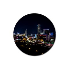 Night City Seoul Travel Korea Sky Rubber Coaster (round)  by Pakrebo