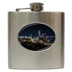 Night City Seoul Travel Korea Sky Hip Flask (6 Oz) by Pakrebo