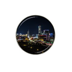 Night City Seoul Travel Korea Sky Hat Clip Ball Marker by Pakrebo