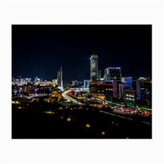 Night City Seoul Travel Korea Sky Small Glasses Cloth by Pakrebo